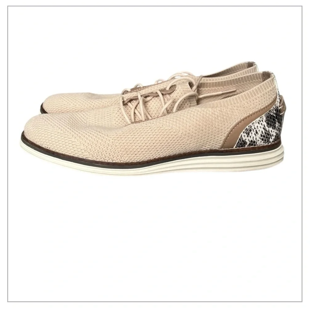 Cole Haan Original Grand Meridian Oxford Beige/Snake Print Size 9M
